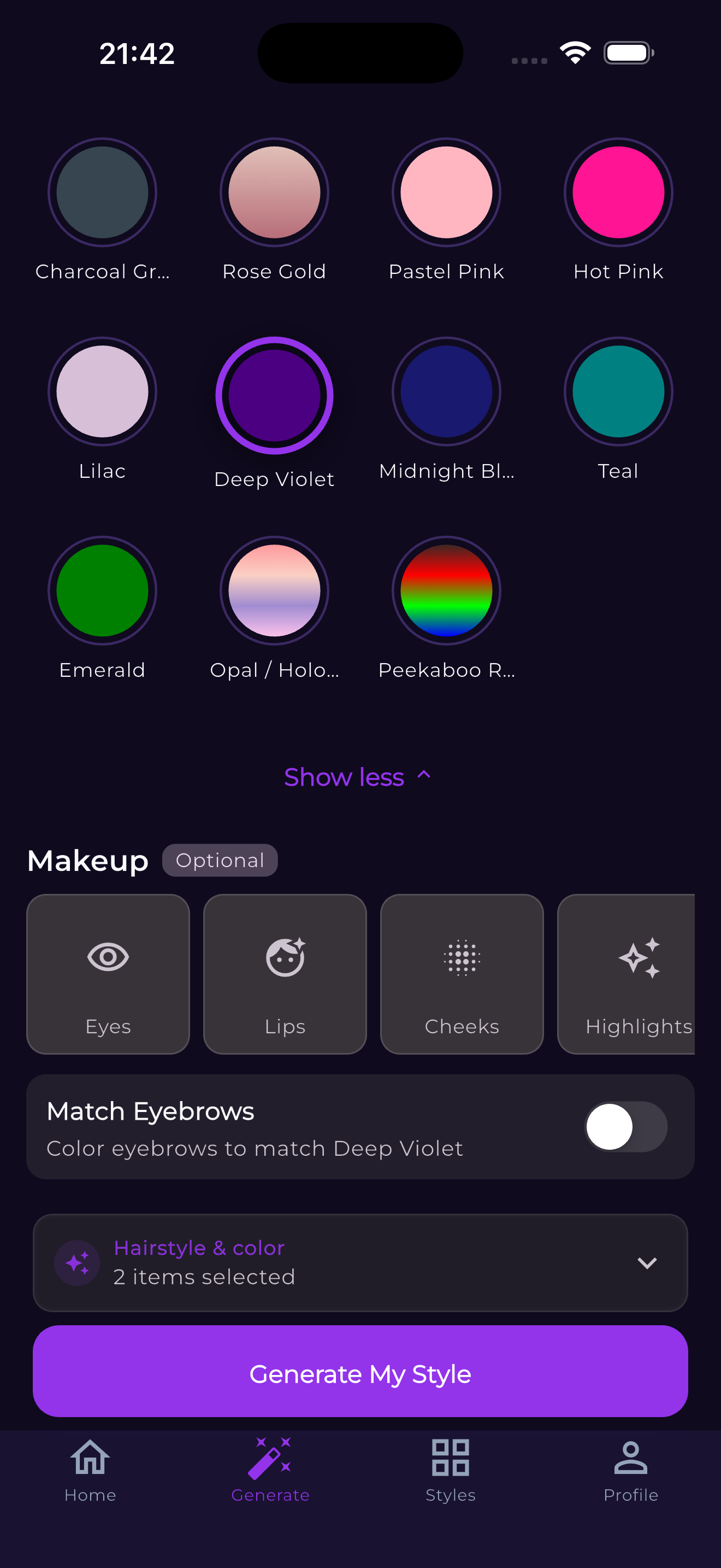 Morfio phone screenshot placeholder